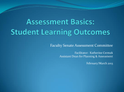 Creating Student Learning Outcomes
