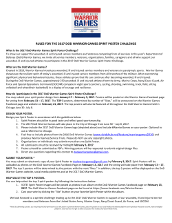 rules for the 2017 dod warrior games spirit poster challenge