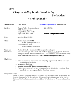 2016 Chagrin Valley Invitational Meet Registration Packet