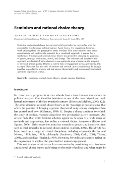 Feminism and rational choice theory