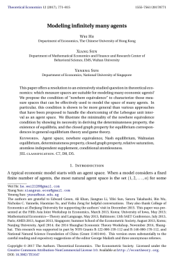 Modeling infinitely many agents