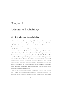 Chapter 2 Axiomatic Probability