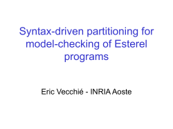 Syntax-driven partitioning for model