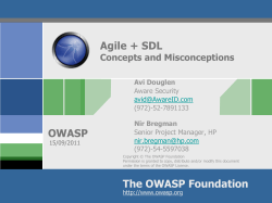 OWASP Agile + SDL