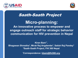Saath-Saath Project Micro-planning
