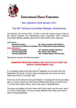 IDF Technical Committee Meeting Minutes, Kiev 22.01.2011