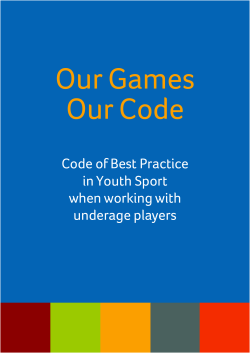 Code of Best Practice in Youth Sport when working with underage