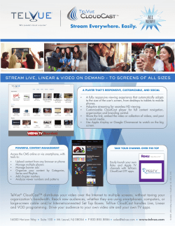 TelVue CloudCast Product Sheet