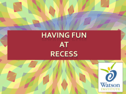 Having Fun at recess