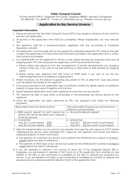 application to operate shuttle bus service