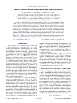 Quantum regression theorem and non-Markovianity of