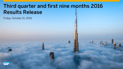 SAP 2016 Q3 Results Presentation