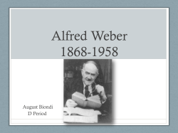 Alfred Weber 1868-1958