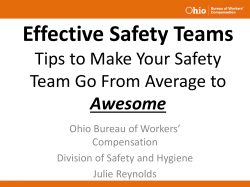 Effective Safety Team PowerPoint