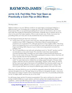 AOTW: U.S. Fed Hike This Year Seen as Practically a Coin Flip on