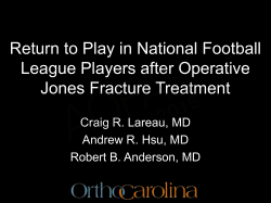 Return to Play in National Football League Players after