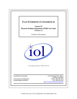 100Base-Tx PMD Test Suite - UNH-IOL