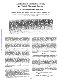 Application of Information Theory to Clinical Diagnostic