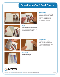 One-Piece Cold Seal Cards