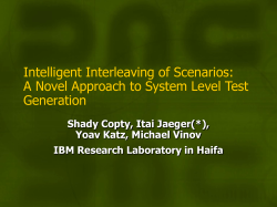 scenarios Implemented in X-Gen IBM`s system