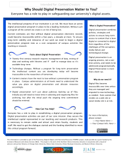 Everyone has a role to play in the Digital Content Life Cycle