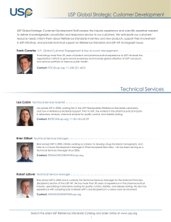 USP Account Management Team - US Pharmacopeial Convention