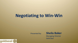 Negotiating to Win-Win Presentation