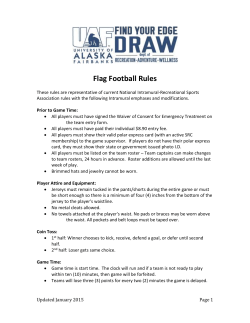 FLAG FOOTBALL RULES