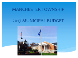 2017 Municipal Budget as introduced at the
