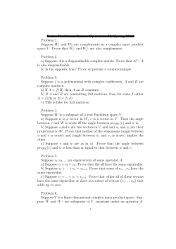 Extra Problems, Linear Operators II, Spring 2010 Problem 1