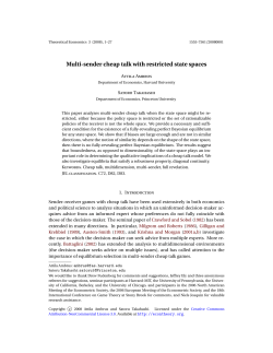 Multi-sender cheap talk with restricted state spaces