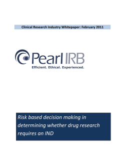 Risk based decision making in determining whether drug