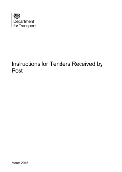 Instructions for tenders by post