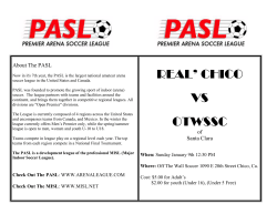 Game Program Template - Premier Arena Soccer League