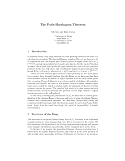 The Paris-Harrington Theorem