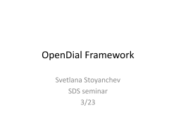OpenDial Framework