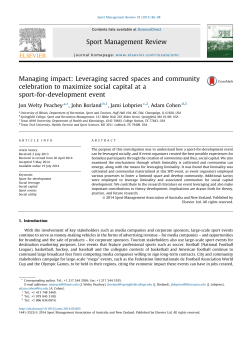 Managing impact: Leveraging sacred spaces and community