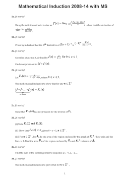 Mathematical Induction 2008-14 with MS