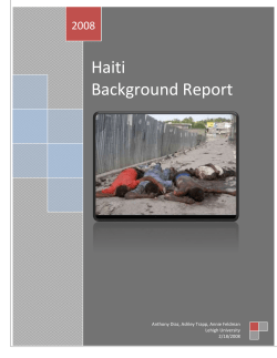 Haiti Background Report