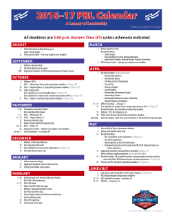 2016&ndash;17 PBL Calendar - FBLA-PBL