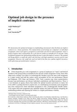 Optimal job design in the presence of implicit contracts