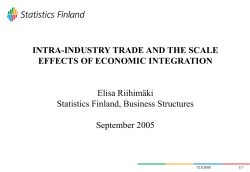 intra-industry trade and the scale effects of economic