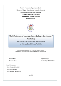 The Effectiveness of Language Games in Improving Learners