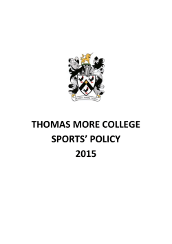 sports policy document – extra curricular sport
