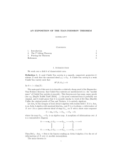 AN EXPOSITION OF THE TIAN-TODOROV