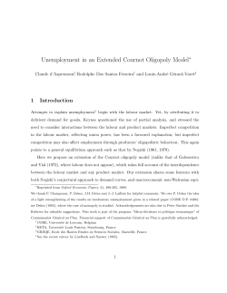 Unemployment in an Extended Cournot Oligopoly Model