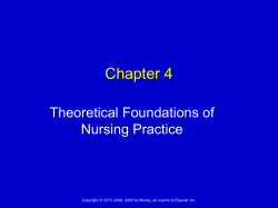 1. Nursing theories provide nurses with perspectives from which to