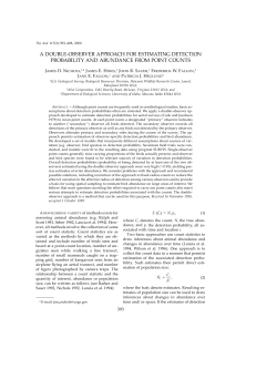 a double-observer approach for estimating detection probability and