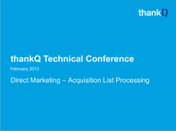 thankQ Technical Conference