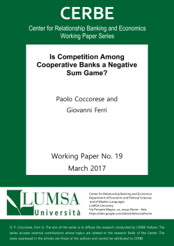 Is Competition Among Cooperative Banks a Negative Sum Game
